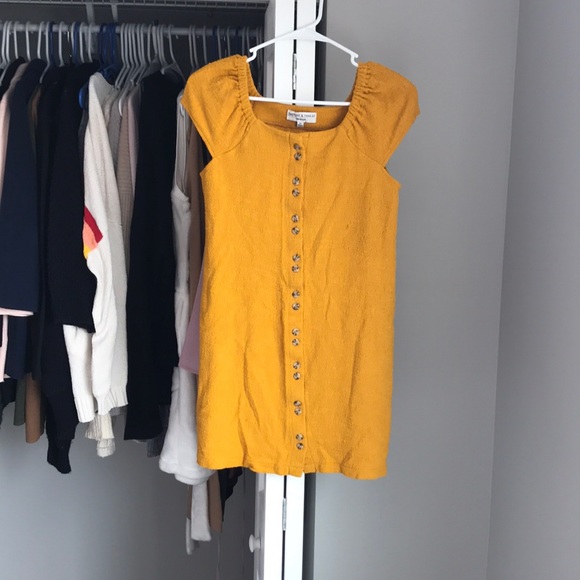 Madewell Dresses & Skirts - Madewell Mustard Button Dress, NWOT